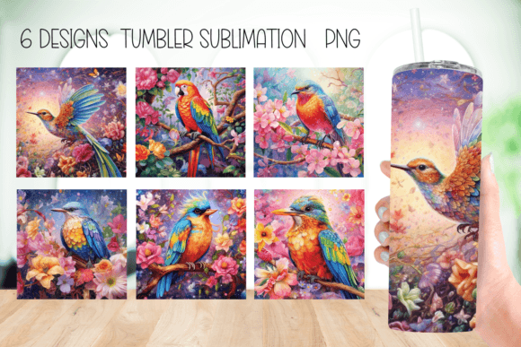 Bird Rainbows Tumbler Sublimation
