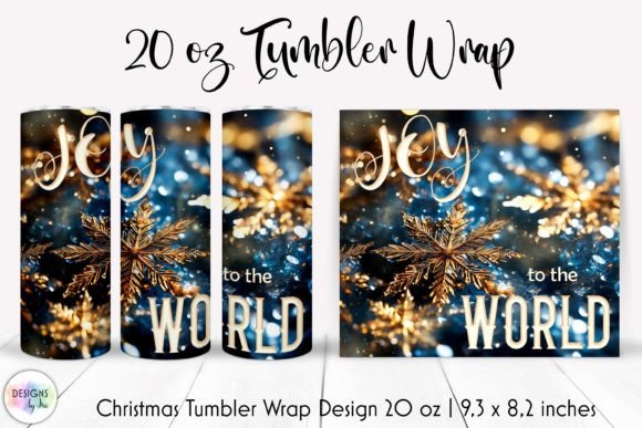 Christmas Tumbler Wrap with Snowflakes
