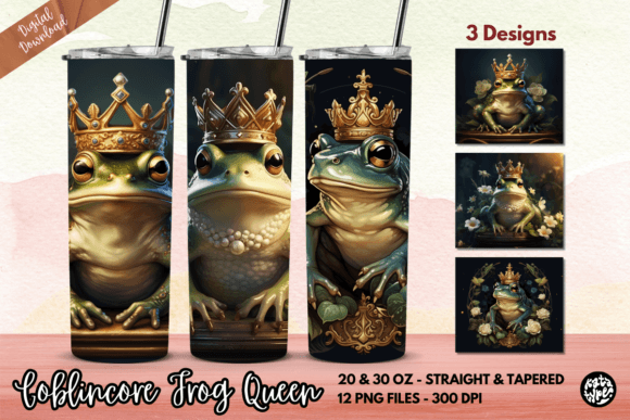 Crown Frog Queen Goblincore Tumbler Wrap