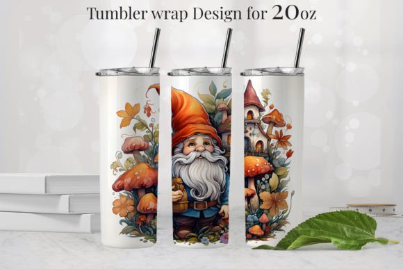 Gnome Tumbler Design for 20oz, PNG 8