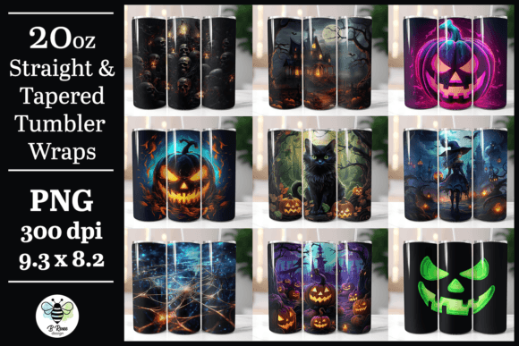 Halloween 20oz Tumbler Wrap Bundle