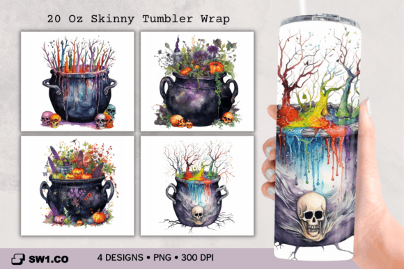 Halloween Cauldron Tumbler Sublimation