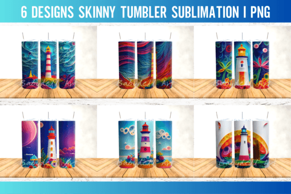 Lighthouse Tumbler Sublimation Design