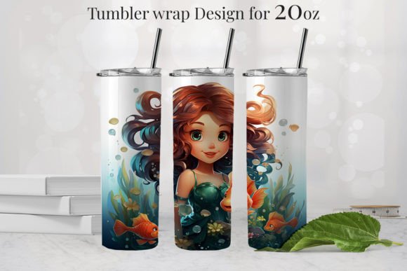 Mermaid Tumbler Design for 20oz, PNG 12
