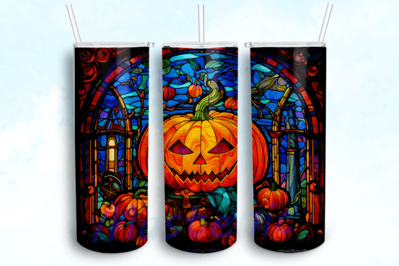 Pumpkin Halloween 20oz Skinny Tumbler