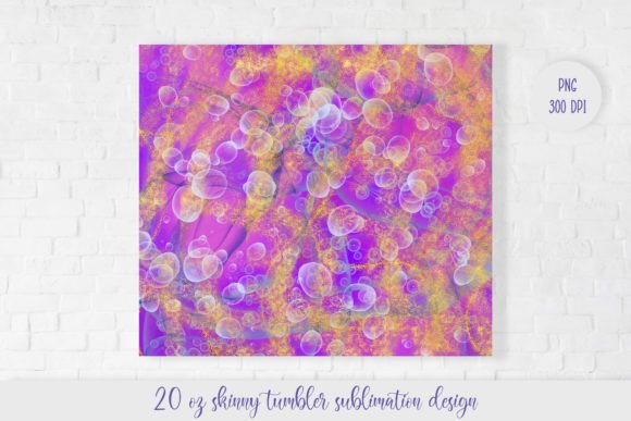 Purple Gold Tumbler Sublimation Wrap