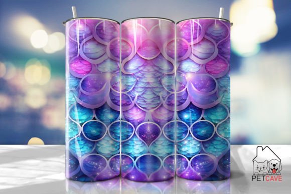 Purple Mermaid Scales Tumbler 20oz