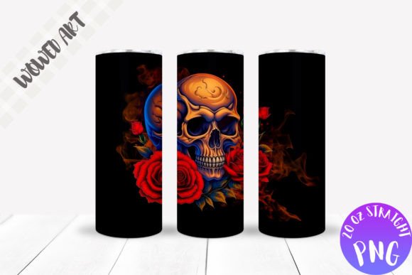 Rose X Skull Tumbler Wrap