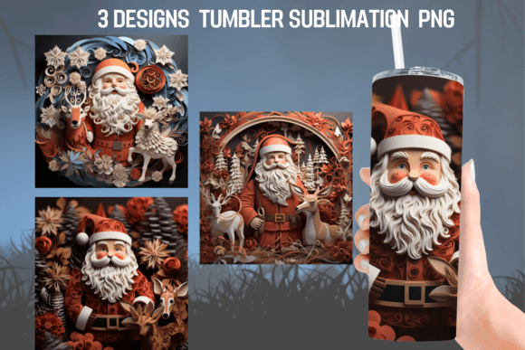 Santa Claus Tumble Tumbler Sublimation