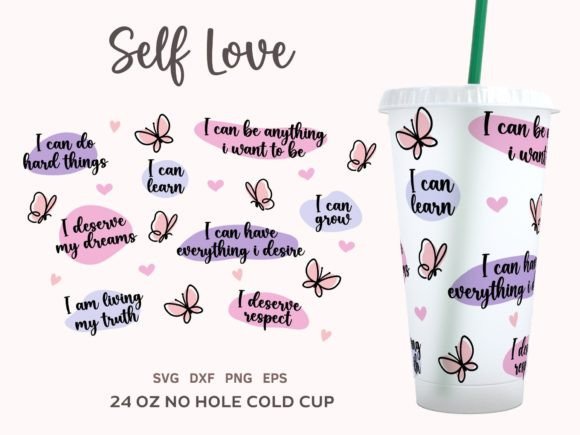 Self Love Butterfly Wrap SVG