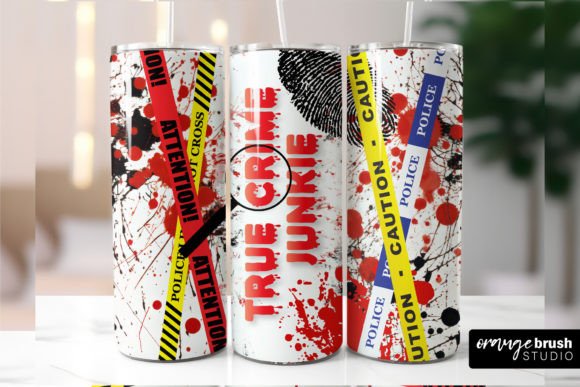 True Crime Sublimation Tumbler Design