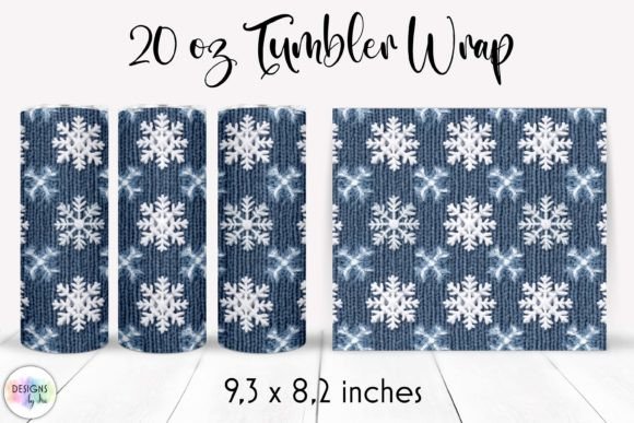 Winter Tumbler Design Knitted Texture